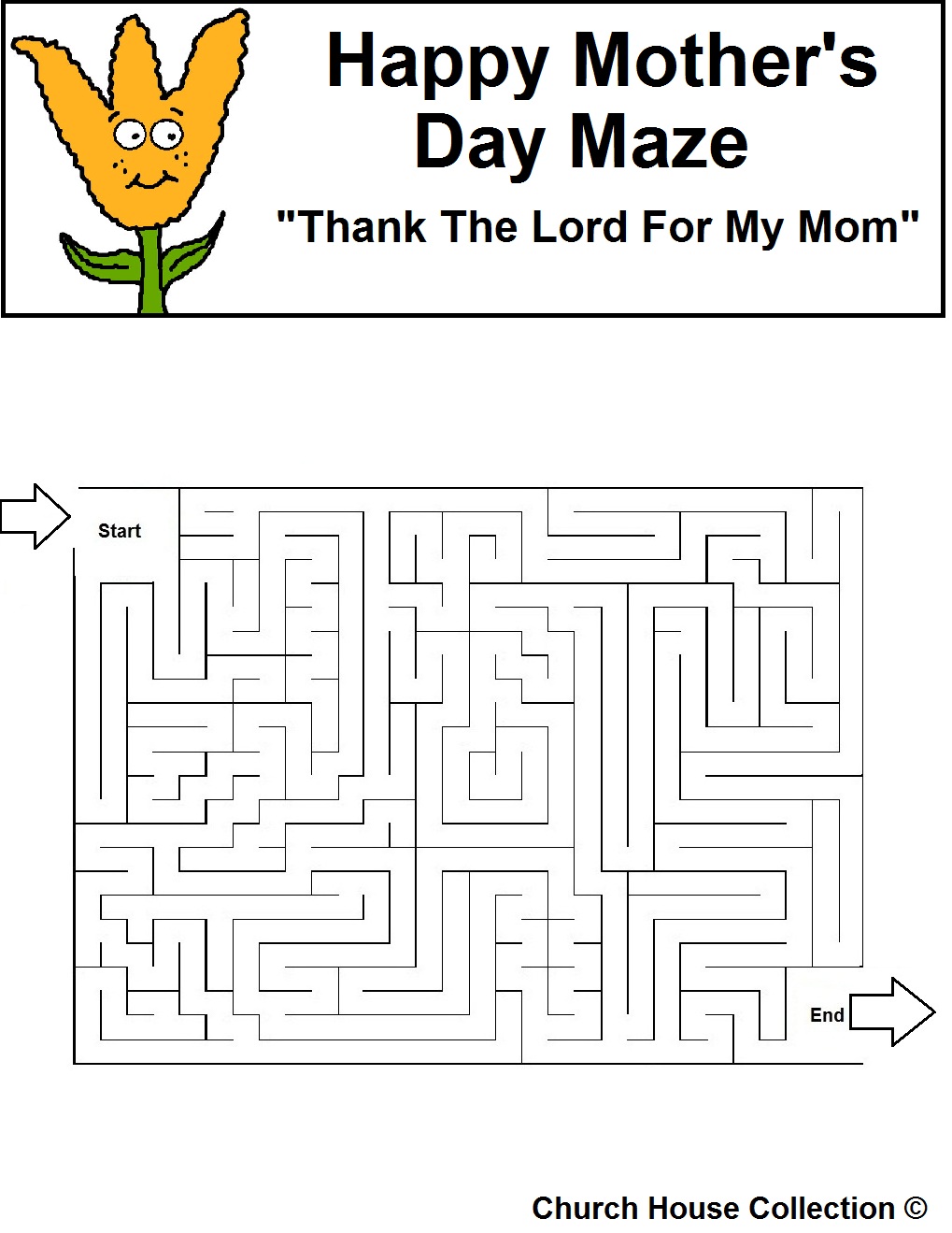 Mother s Day Maze Thank The Lord For My Mom